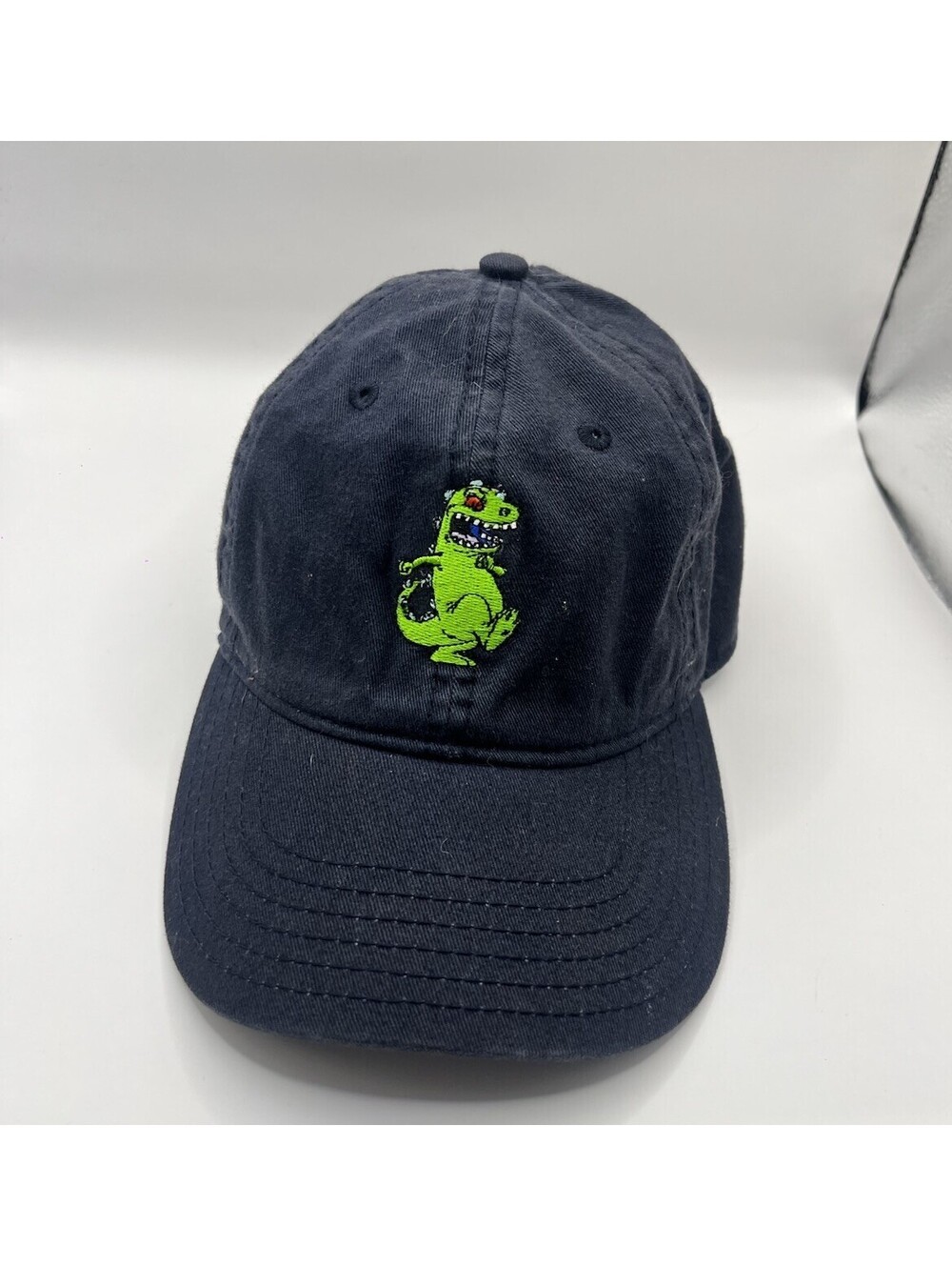 Nickelodeon Rugrats Reptar Embroidered Baseball Cap Black Navy Strap back 2017